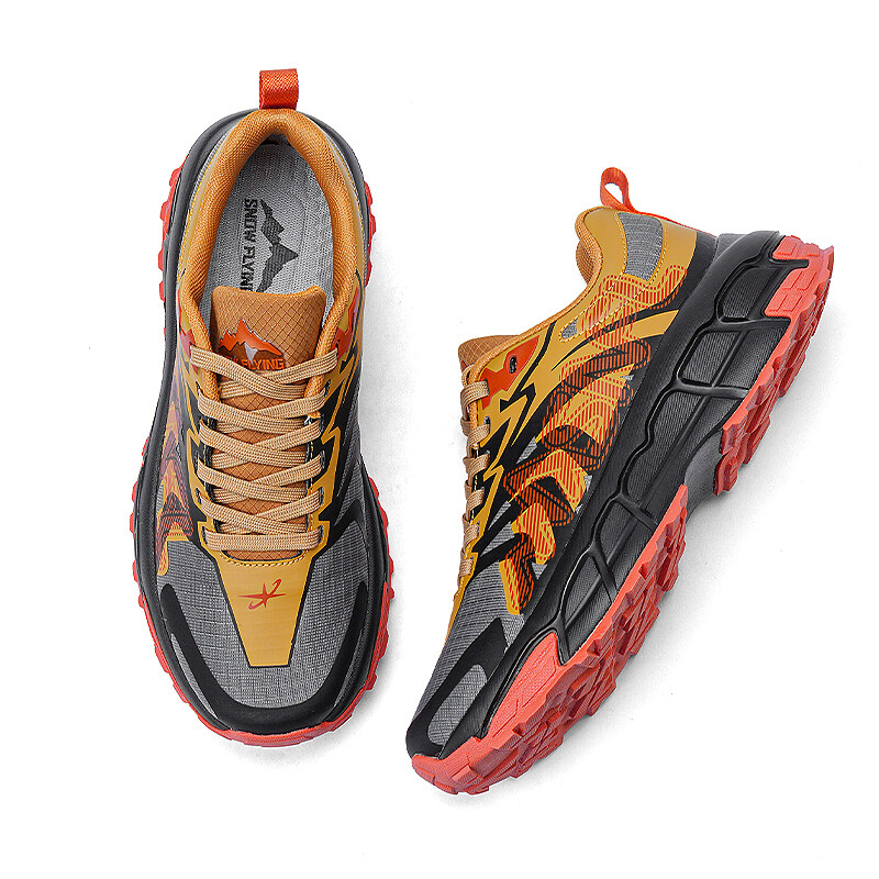 

Кроссовки мужские треккинговые Hiking / Trekking Shoes Men Low-Top Snow Flying, цвет Hermes Orange