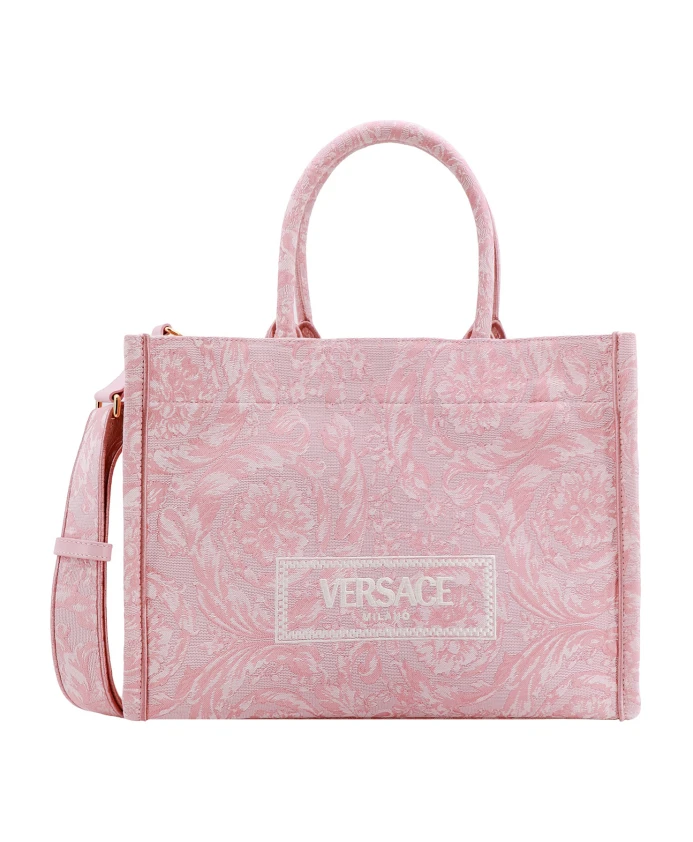 

Сумка из холщовой ткани в стиле барокко Versace, розовый