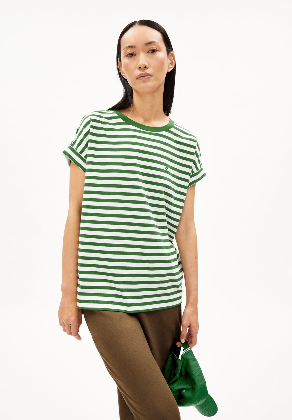 

Футболка с принтом IDAARA STRIPES ARMEDANGELS, зеленый