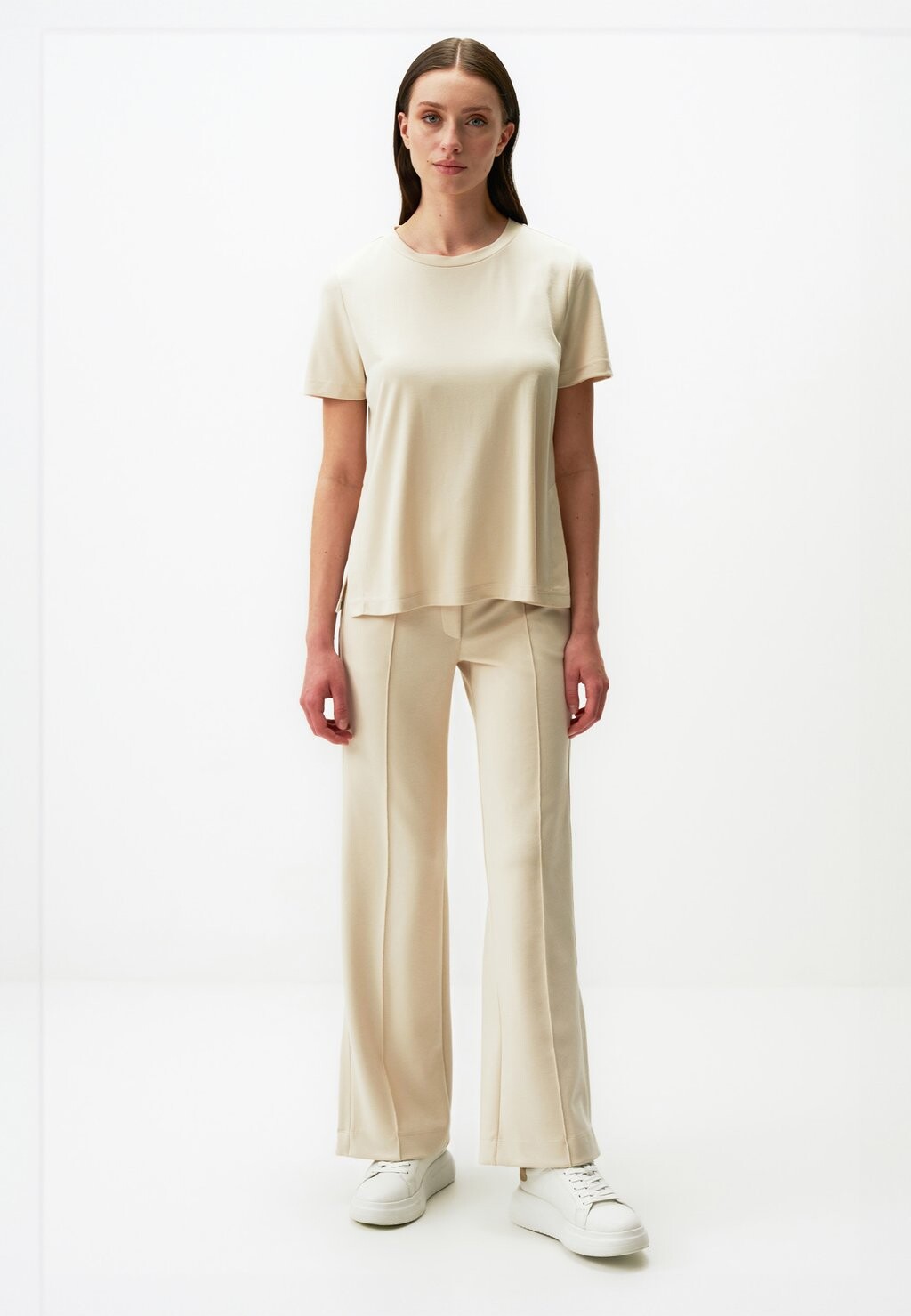 

Брюки HIGH WAIST WIDE LEG SLIT COMFORTABLE Jimmy Key, бежевый