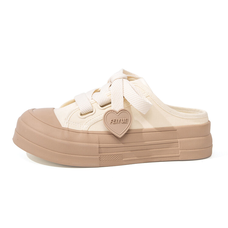 Мюли женские с закрытым носком женские Feiyue, бежевый/коричневый