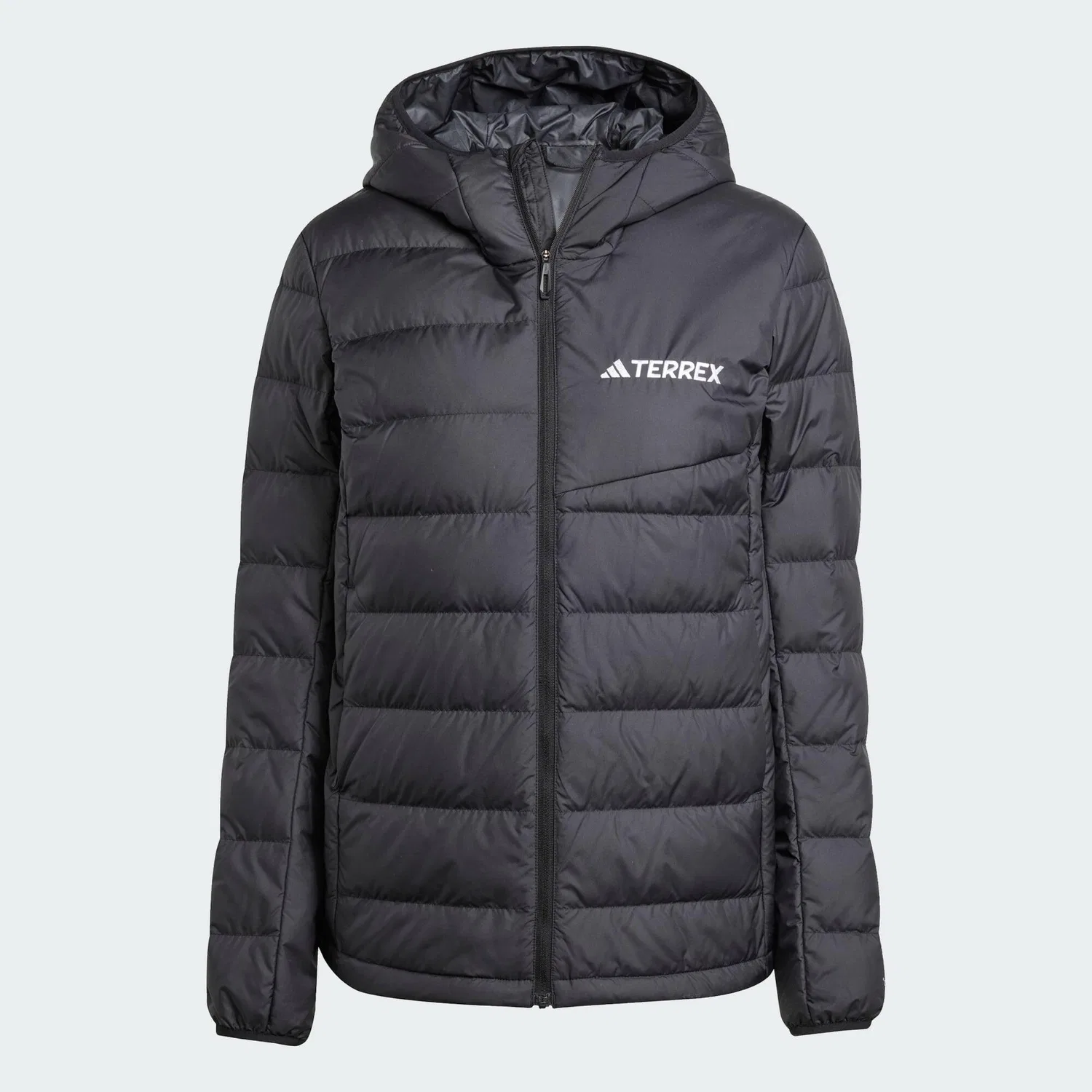 Мужская утепленная куртка с капюшоном Terrex Multi Light Down CLIMAWARM Adidas, Schwarz — фото 2