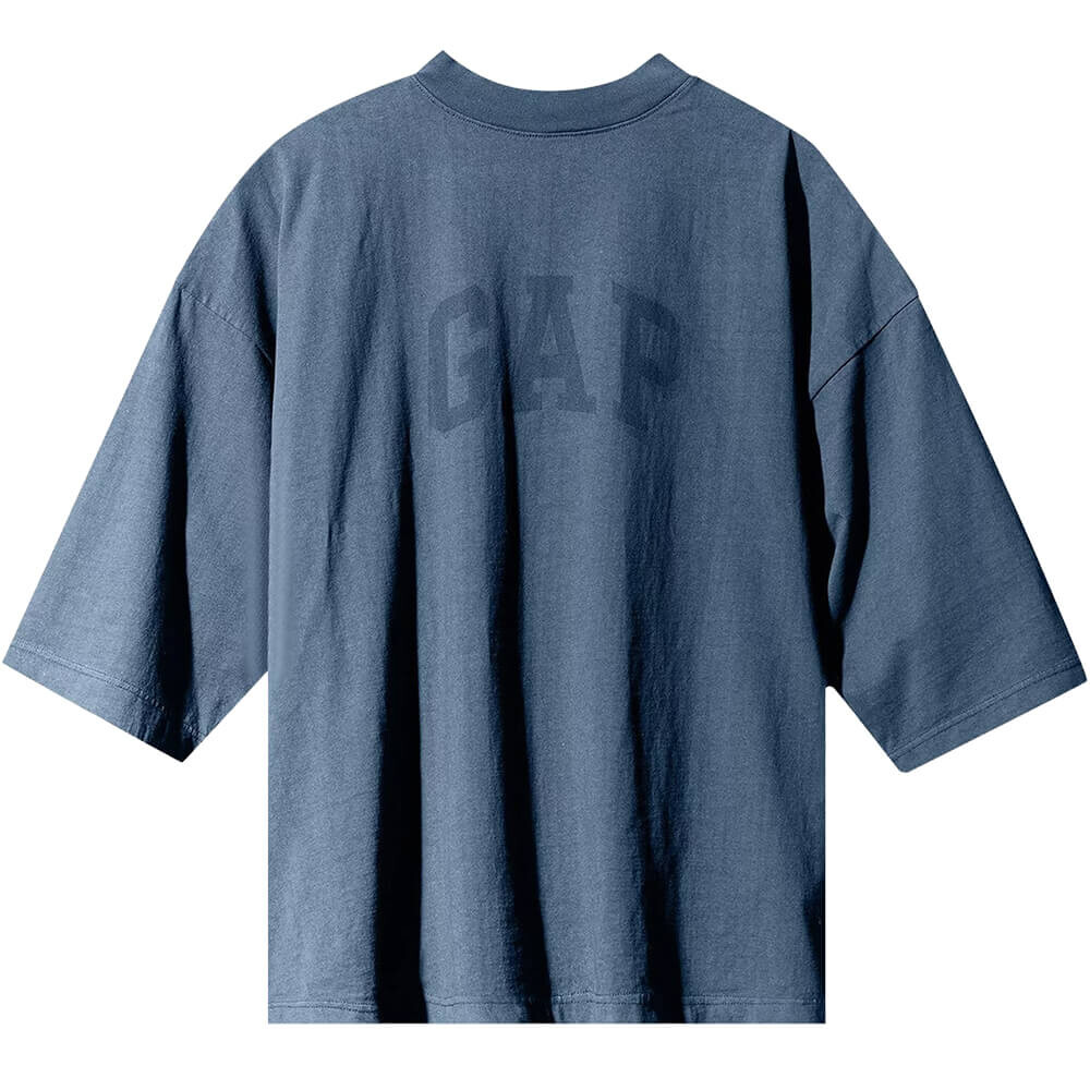 

Футболка Yeezy Gap Engineered by Balenciaga Dove 3/4 Sleeve, темно-синий, Синий;серый, Футболка Yeezy Gap Engineered by Balenciaga Dove 3/4 Sleeve, темно-синий