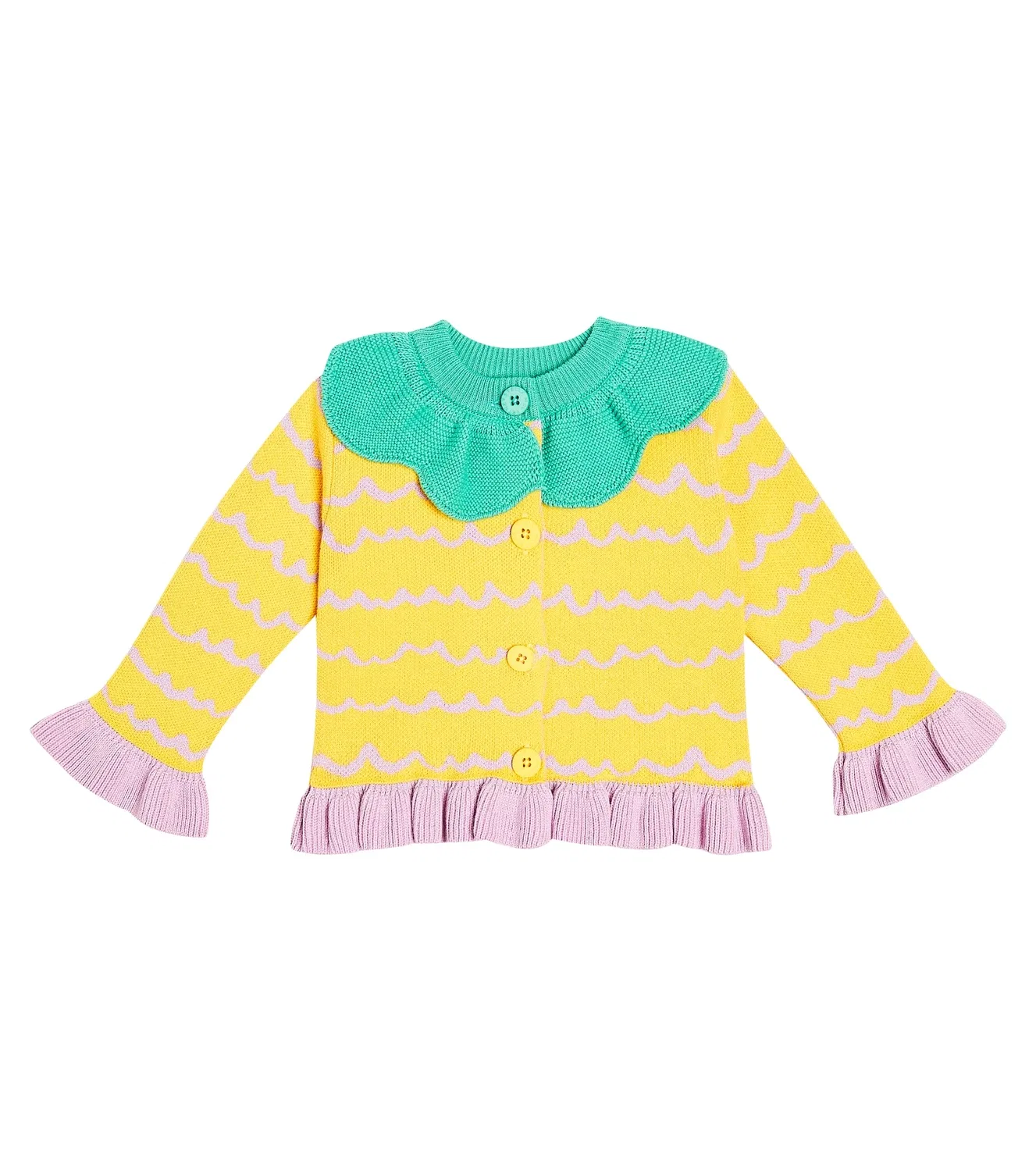 Детский хлопковый кардиган Stella Mccartney Kids, мультиколор