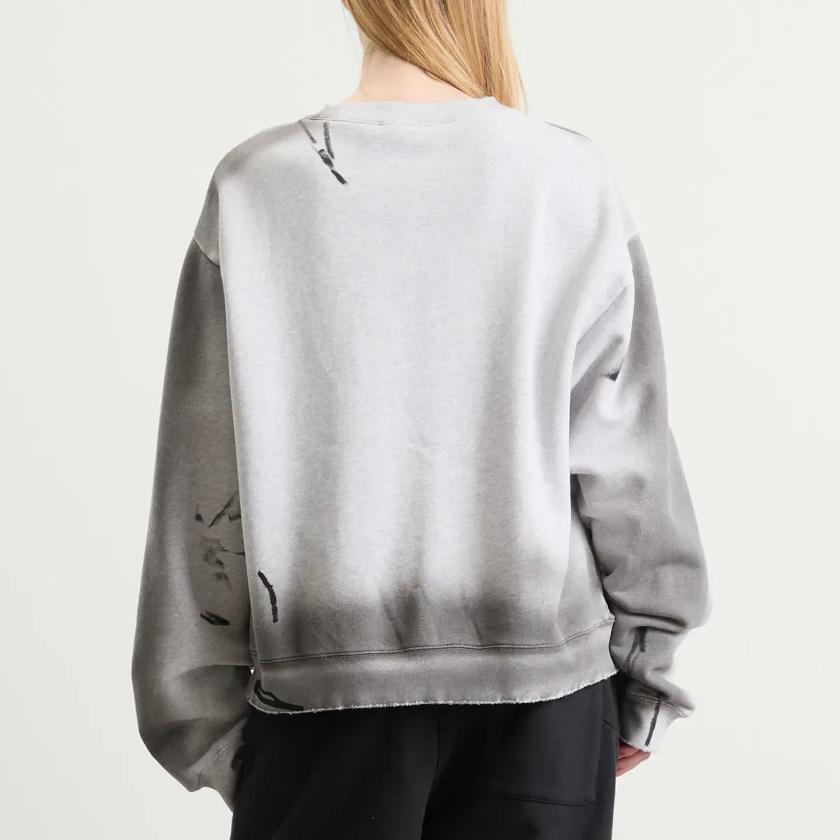 Свитшот с принтом Franziska Marker Bow Acne Studios, Pale Grey Melange — фото 3