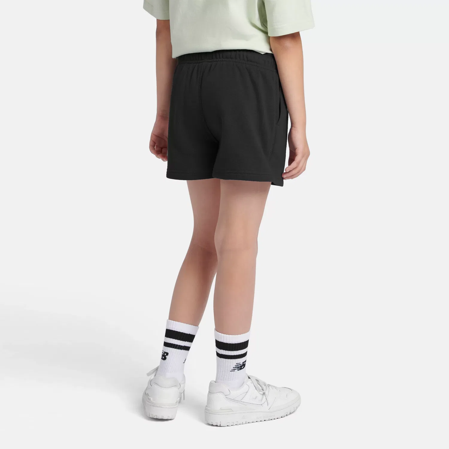 Детские шорты свободного кроя с логотипом FT Small Logo New Balance, Black — фото 4