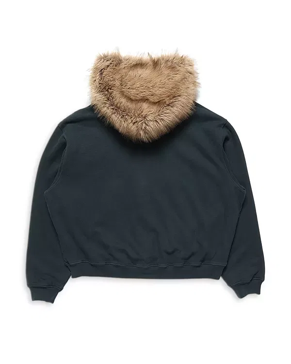 Женская толстовка с искусственным мехом Acne Studios, Dark Navy — фото 2