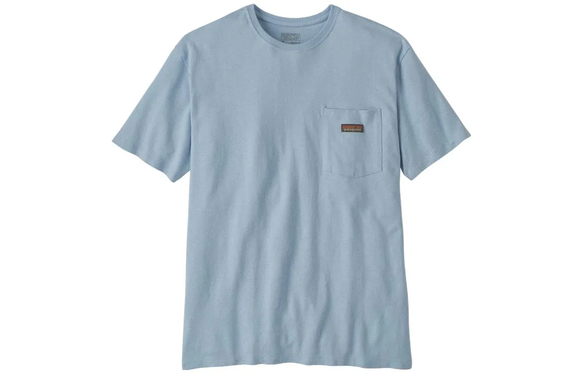 Мужская футболка с круглым вырезом Patagonia, Sky Blue/Steam Blue