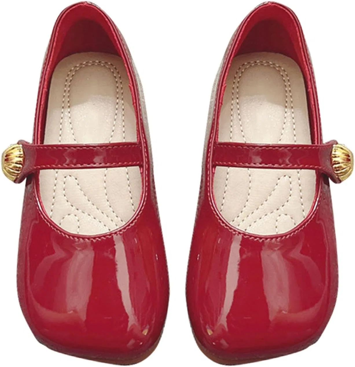 Детские туфли для девочек с принтом, модель Girls' Leather Shoes, бренд, Red