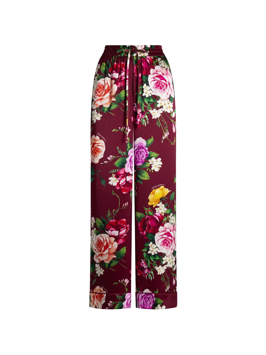 Брюки с цветочным принтом Dolce & Gabbana, красный