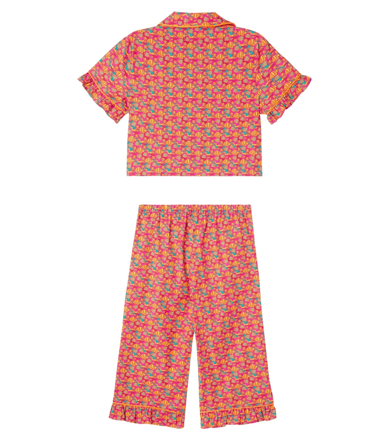 Комплект из рубашки и брюк из набивного хлопка Gyjama Vilebrequin Kids, красный — фото 4