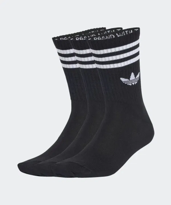 Носки с 3 полосками, 3 пары, Adidas, черный