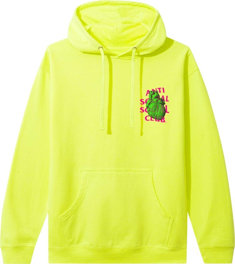 

Худи Anti Social Social Club Pulse Check Hoodie 'Safety Yellow', желтый