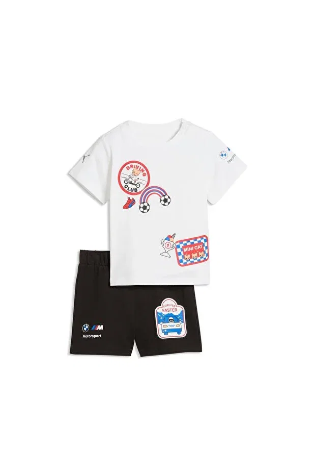 Детский комплект спортивного костюма с принтом Bmw M Motorsport Essentials Puma, Puma Black