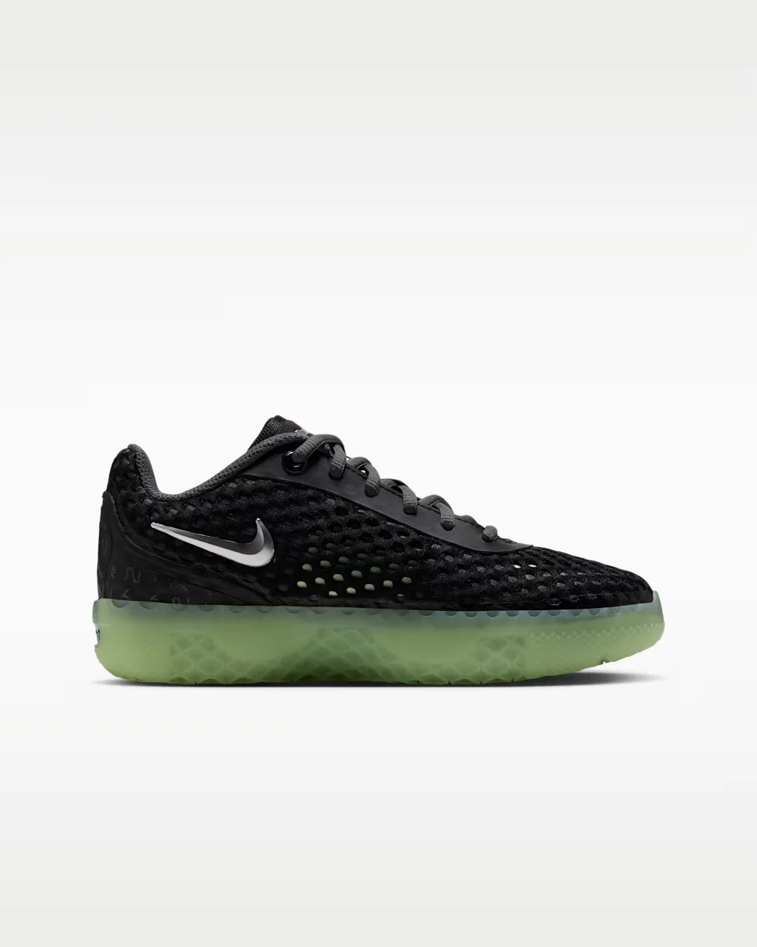 Кроссовки подростковые Nike LeBron Witness X, черный/зеленый — фото 2