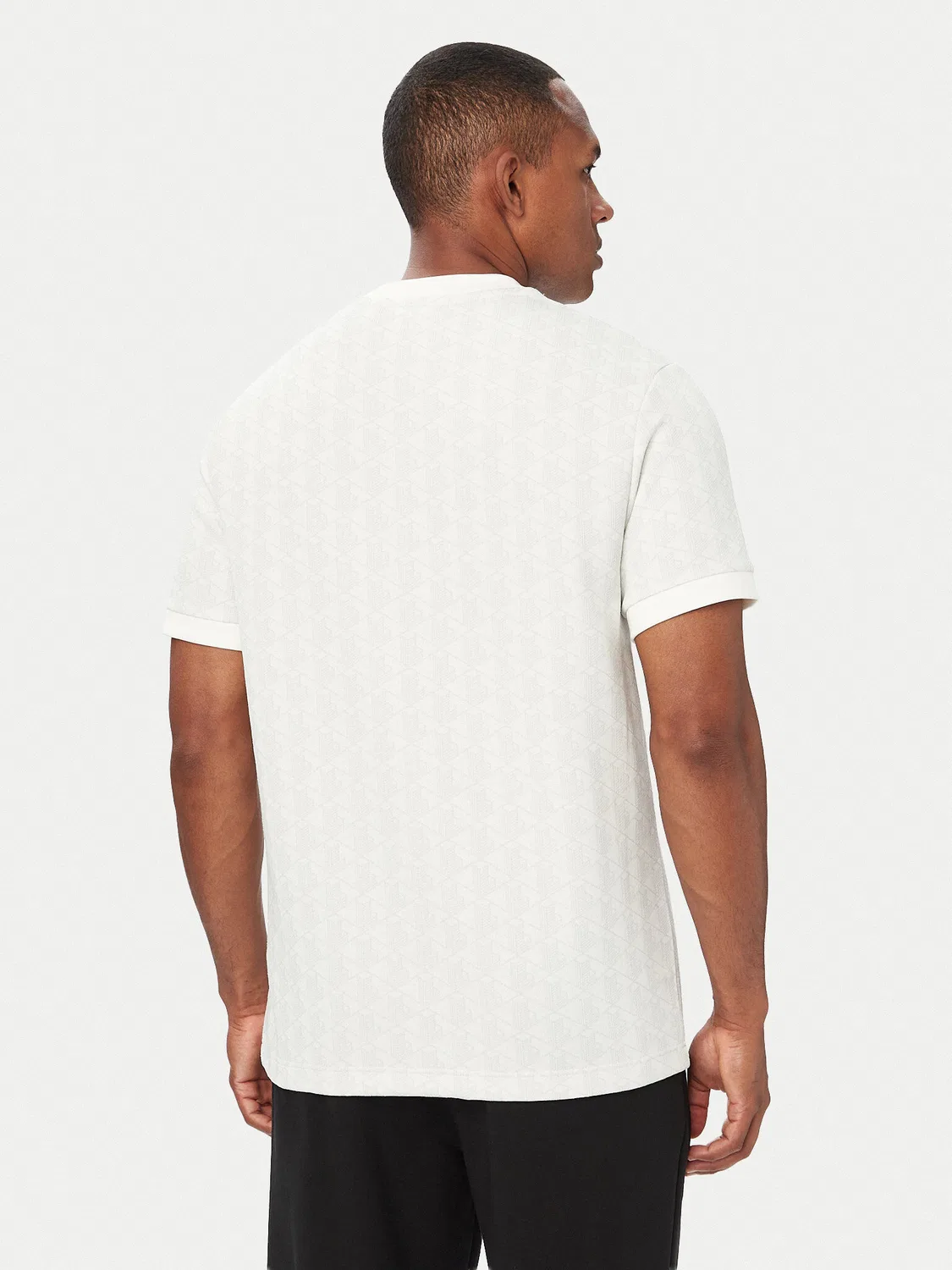 Мужская футболка стандартного кроя Lacoste, бежевый — фото 3