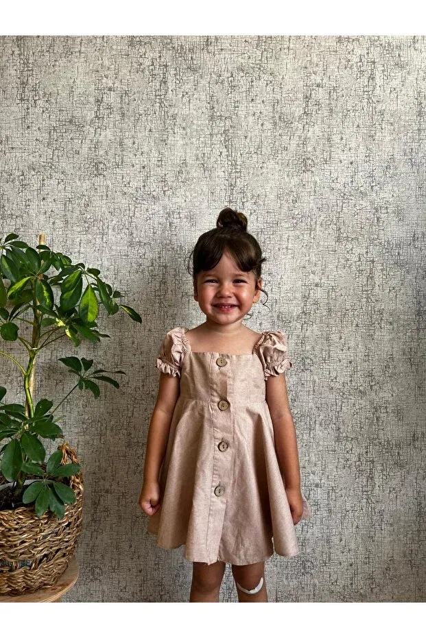 Детское платье для девочек хлопковое Heidi Pinkitokids, Brown