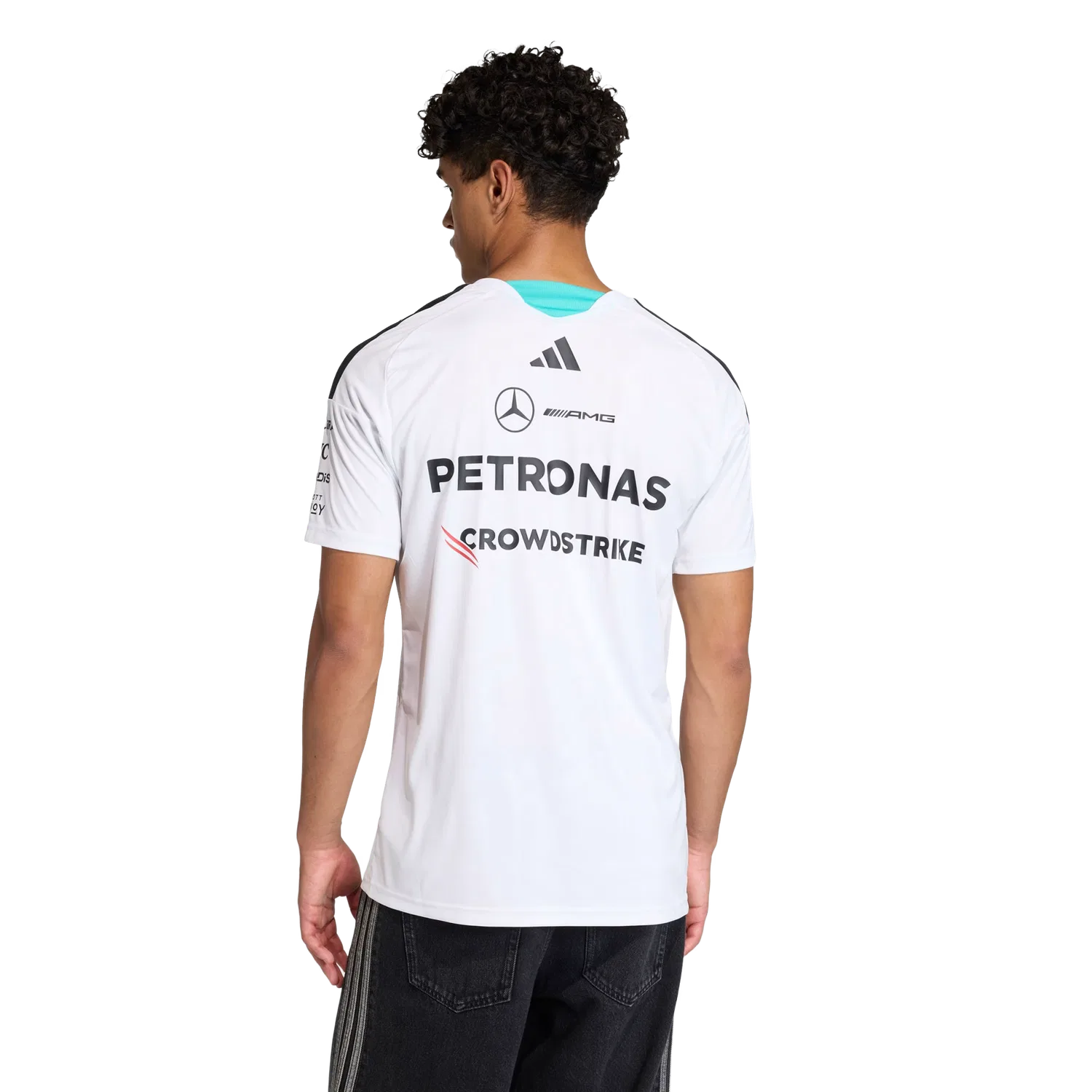 Мужская футболка с длинным рукавом Mercedes-AMG Petronas Formula 1 Team Adidas, белый — фото 3