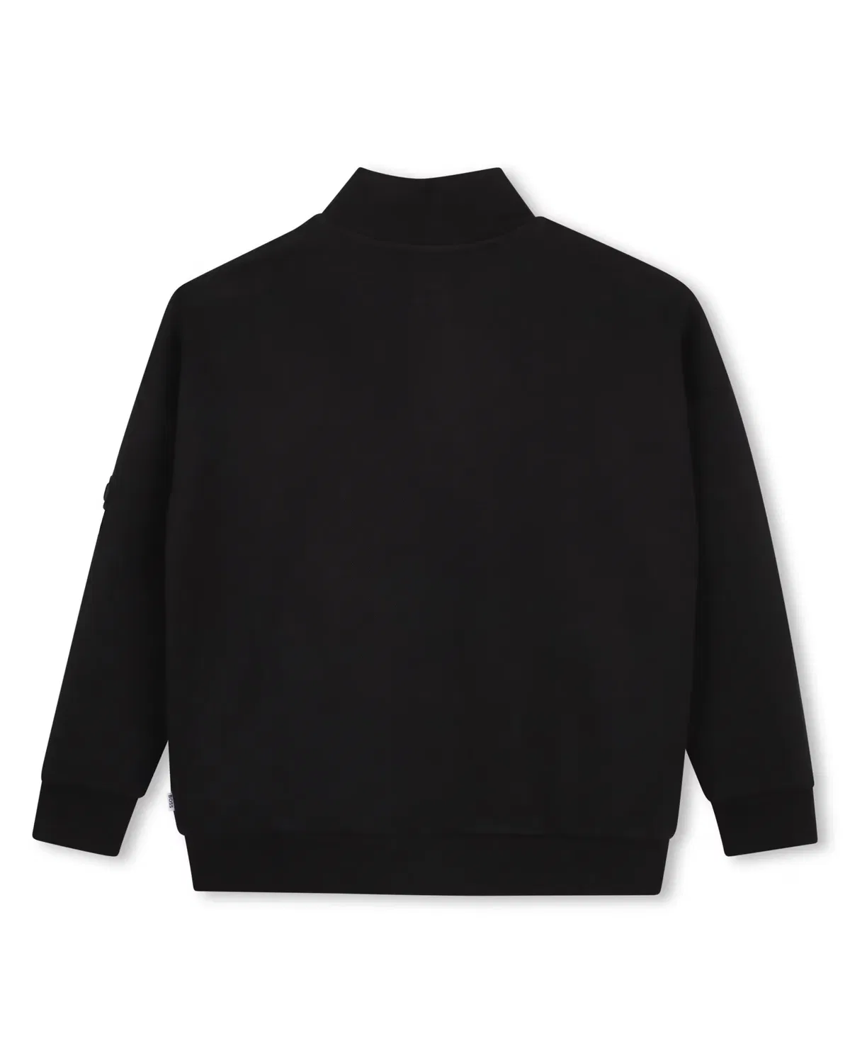 Детская худи для мальчиков из пике BOSS Kidswear, Negro — фото 3