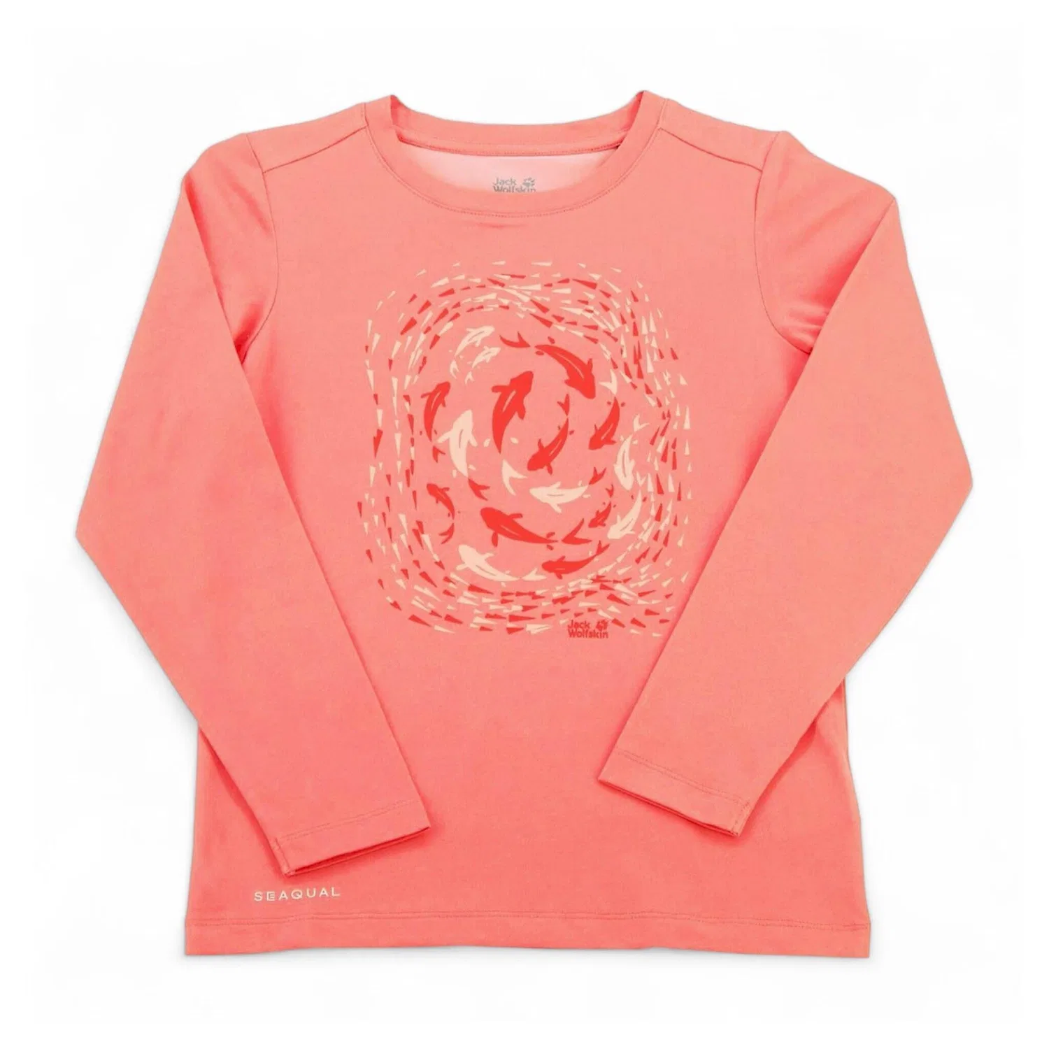 Детский лонгслив с длинным рукавом Ocean Longsleeve Jack Wolfskin, Rosa — фото 2