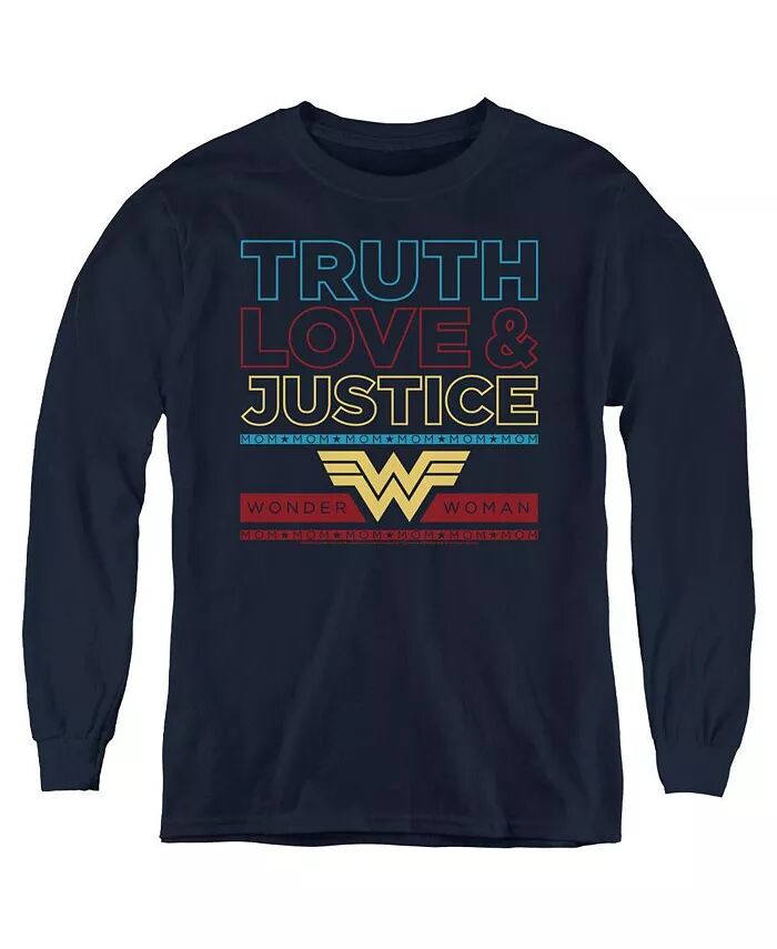 

84 Youth Truth Love Justice свитшот с длинным рукавом Wonder Woman, синий