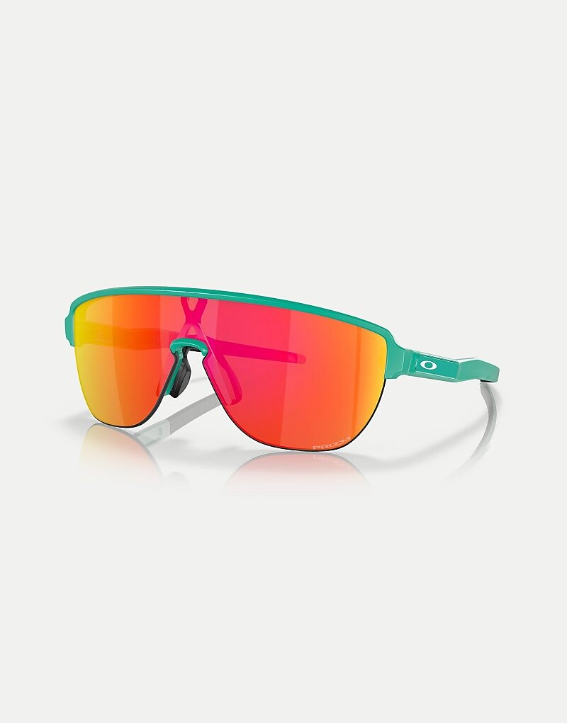 

Солнцезащитные очки Oakley Corridor Shield матового синего цвета с оранжевыми зеркальными линзами