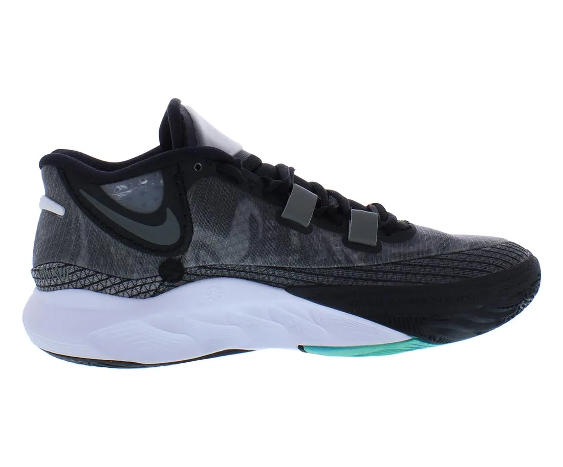 Детские кроссовки для девочек с принтом Kyrie Low 5 NIKE, Black Grey Mercury White Grey — фото 2