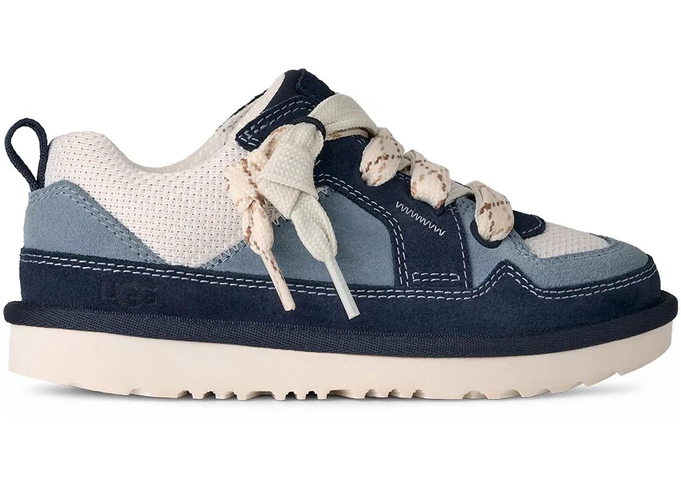 Детские кроссовки для мальчиков на шнуровке UGG Lowmel Lo, Deep Ocean/Whale