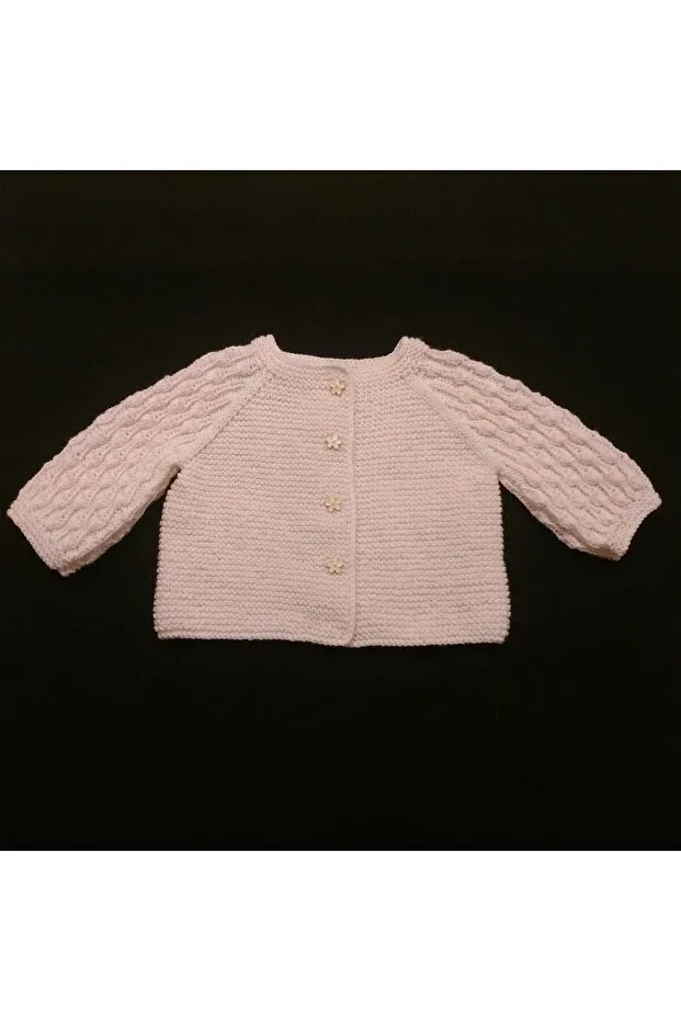 Детский кардиган с косами Küçük Burjuva, Fluffy Pink