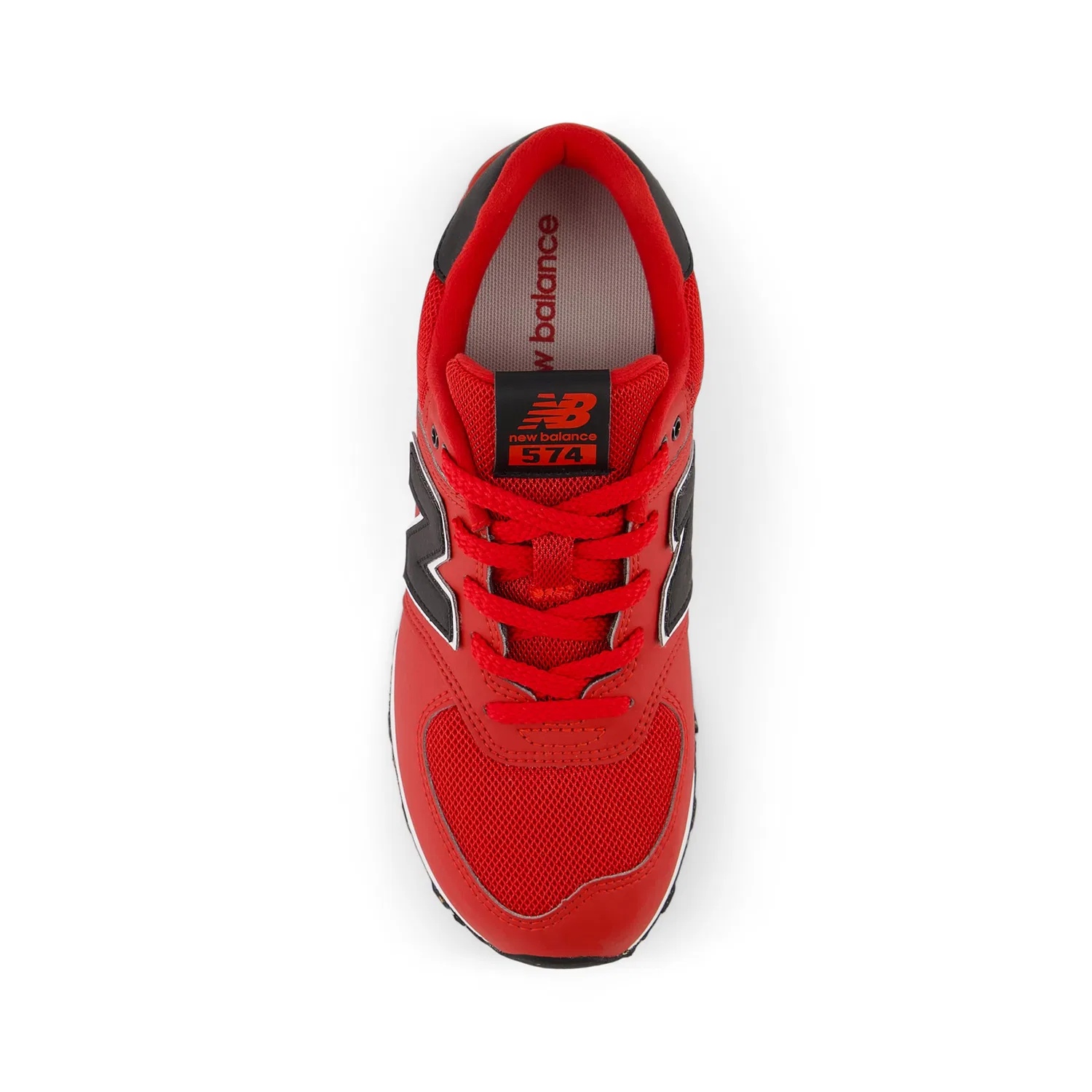 Детские кроссовки на шнуровке 574 New Balance, Team Red — фото 4