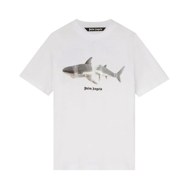 

Футболка Palm Angels Shark Classic Tee 'White/Black', белый