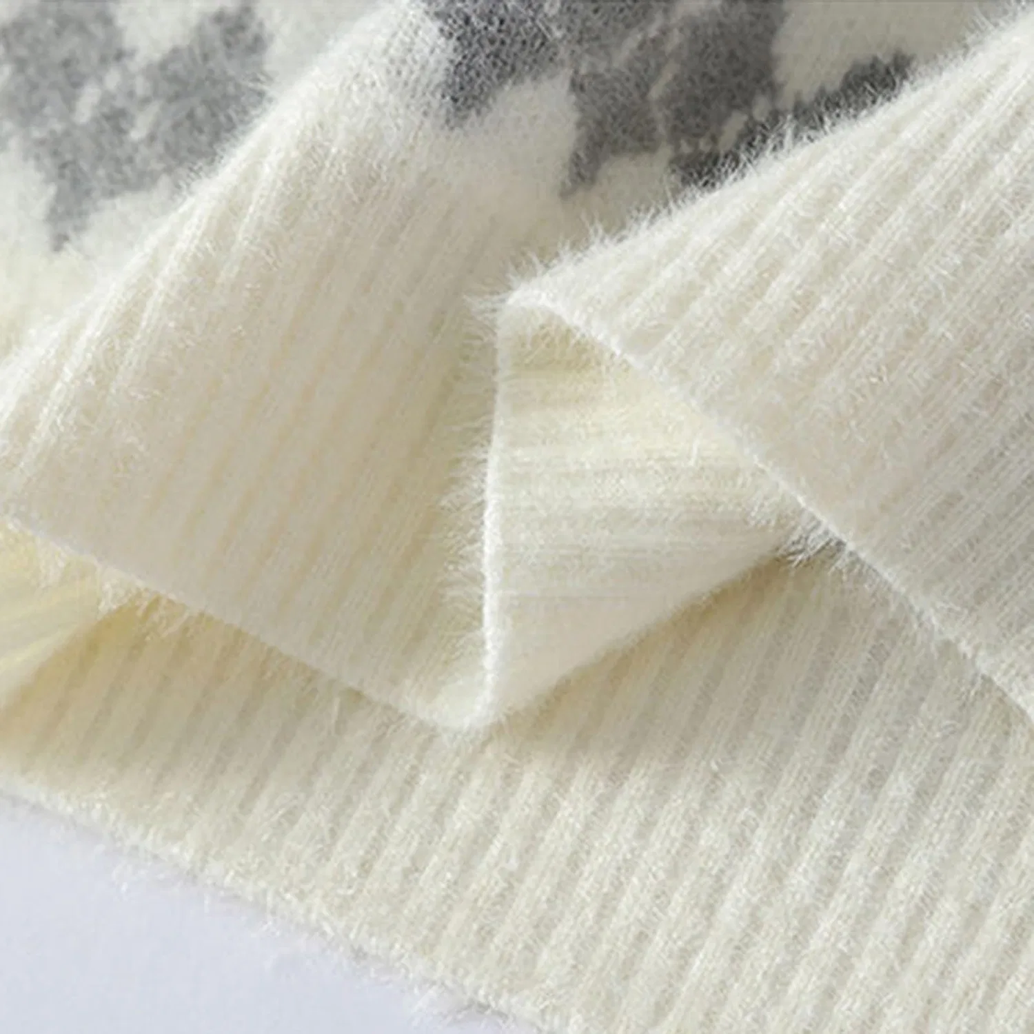 Мужской свитер с жаккардовым узором Retro Jacquard Knit, 4-light Grey — фото 3