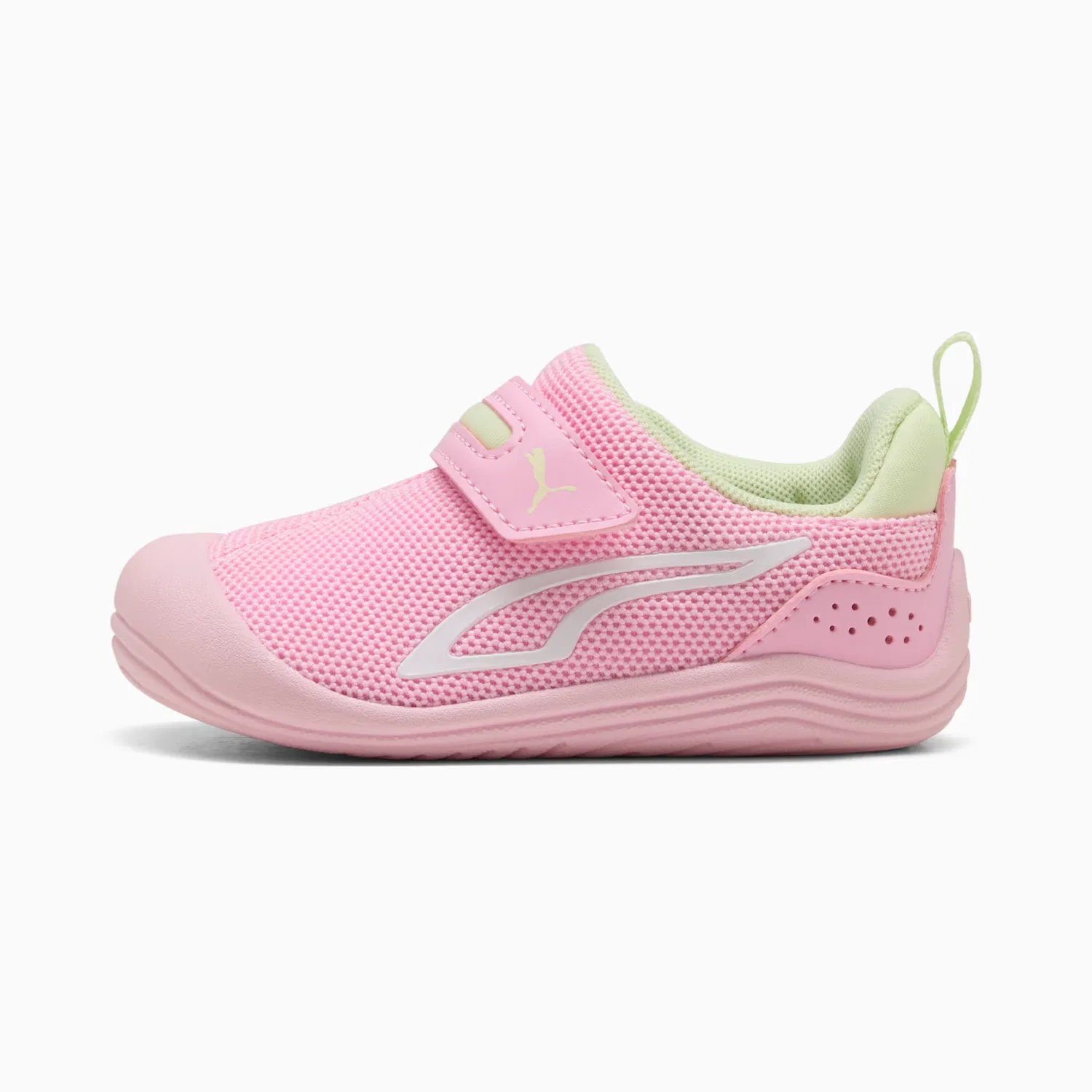 Удобные кроссовки для малышей Kitten Mesh Puma, Pink Shimmer-Puma White-Apple Spritz