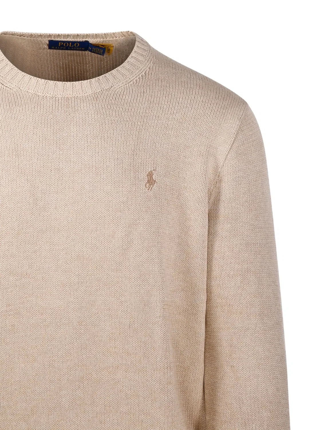 Polo Ralph Lauren Свитер с круглым вырезом, нейтральные тона — фото 2