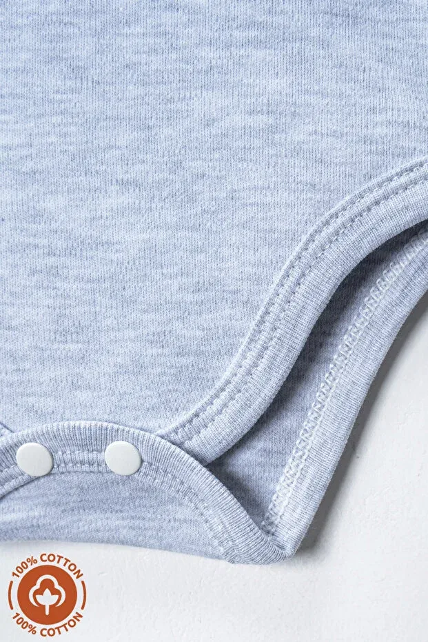 Детский комплект боди с длинным рукавом с принтом Miniel Organic, Blue — фото 3