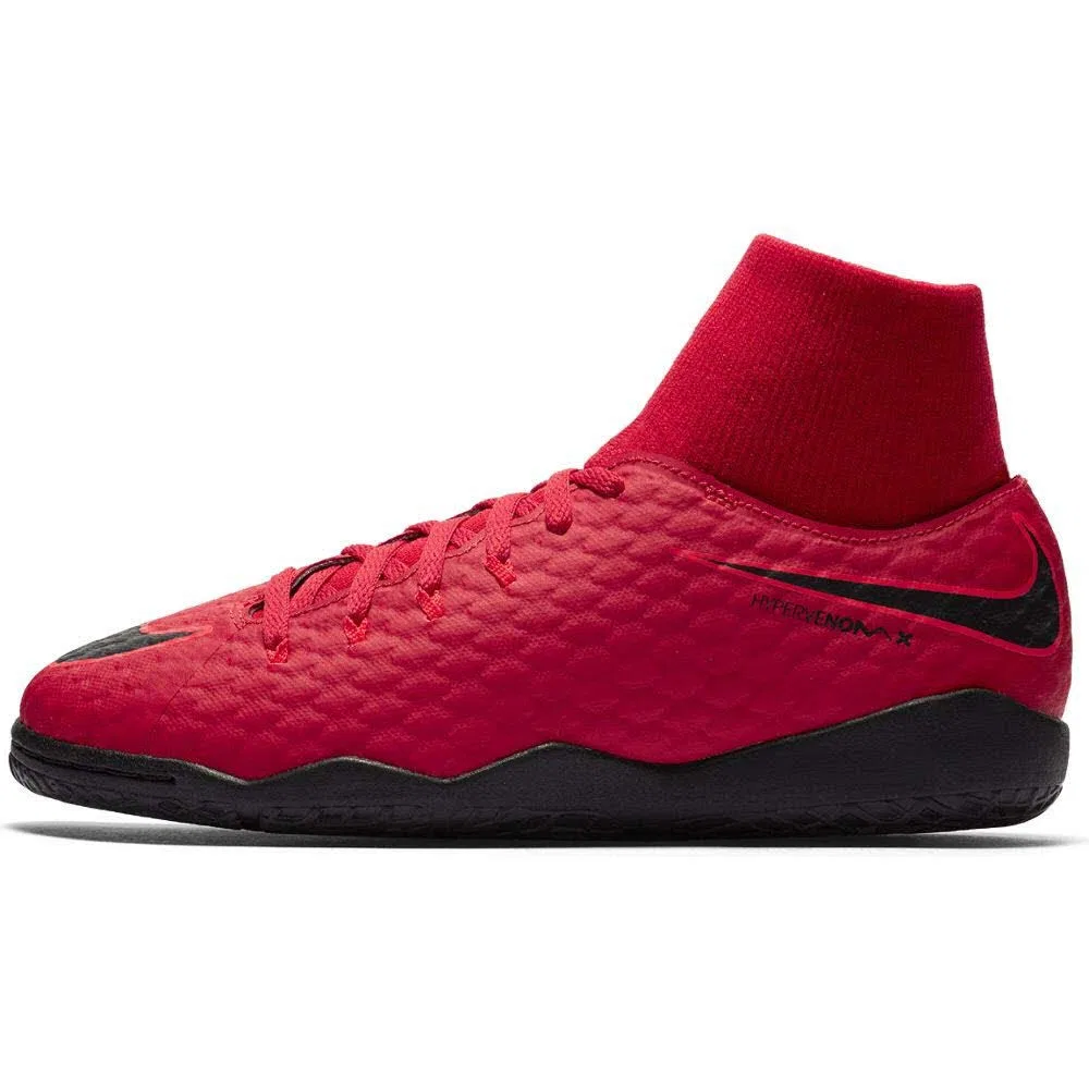 Детские футбольные бутсы для мальчиков Jr Hypervenomx Phelon 3 Df Ic NIKE, Rosso Universität Rot Schwarz Helles Karmesinrot 616