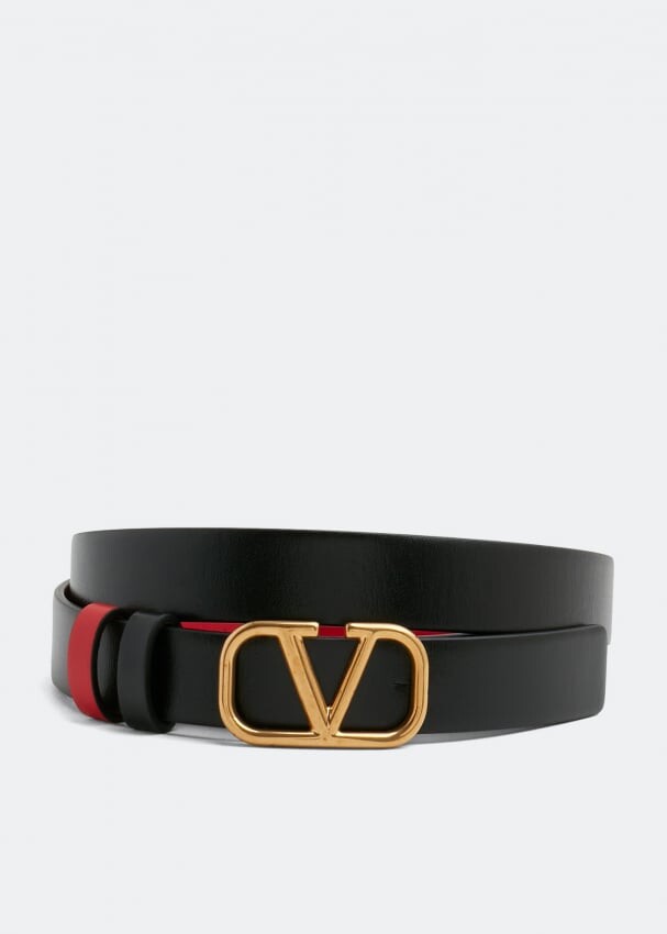 

Ремень VALENTINO GARAVANI VLogo Signature reversible belt, черный