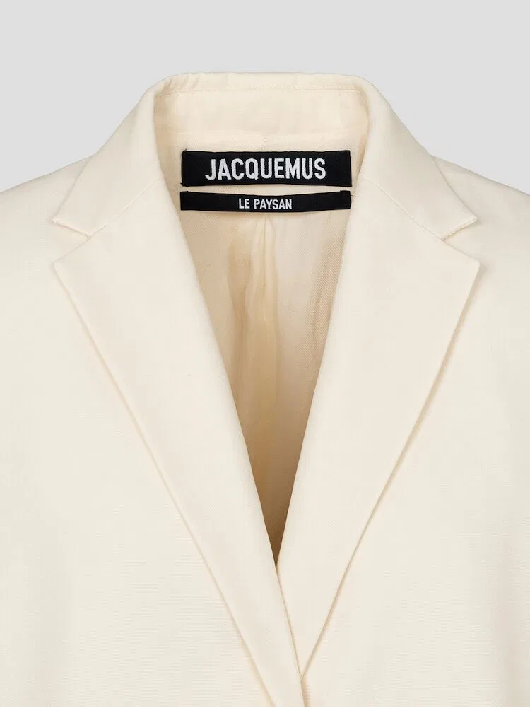Блейзер оверсайз La Veste Carree JACQUEMUS, Off-White — фото 3