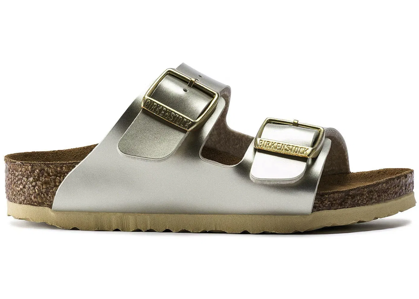 Детские сандалии с двумя ремешками Arizona Birkenstock, Electric Metallic Gold