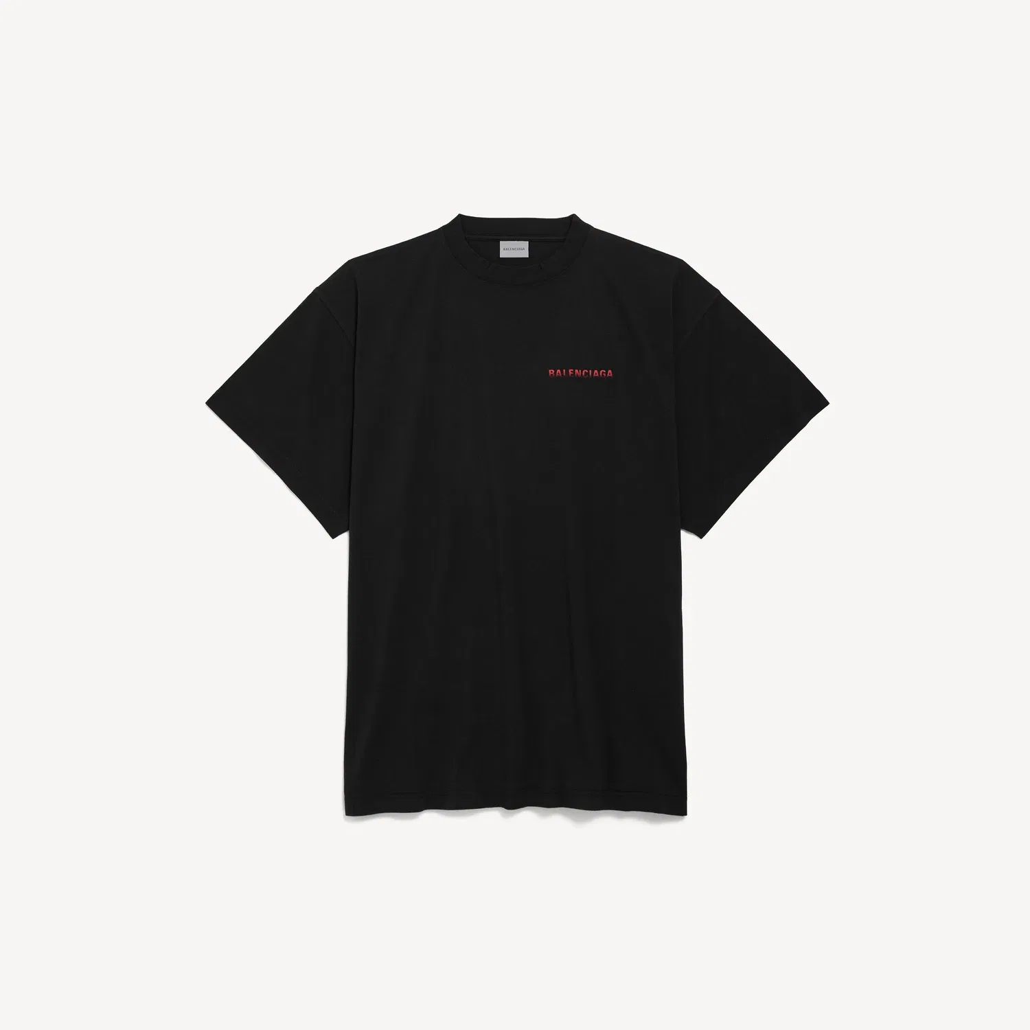Мужская футболка оверсайз Balenciaga Back Gradient, черный
