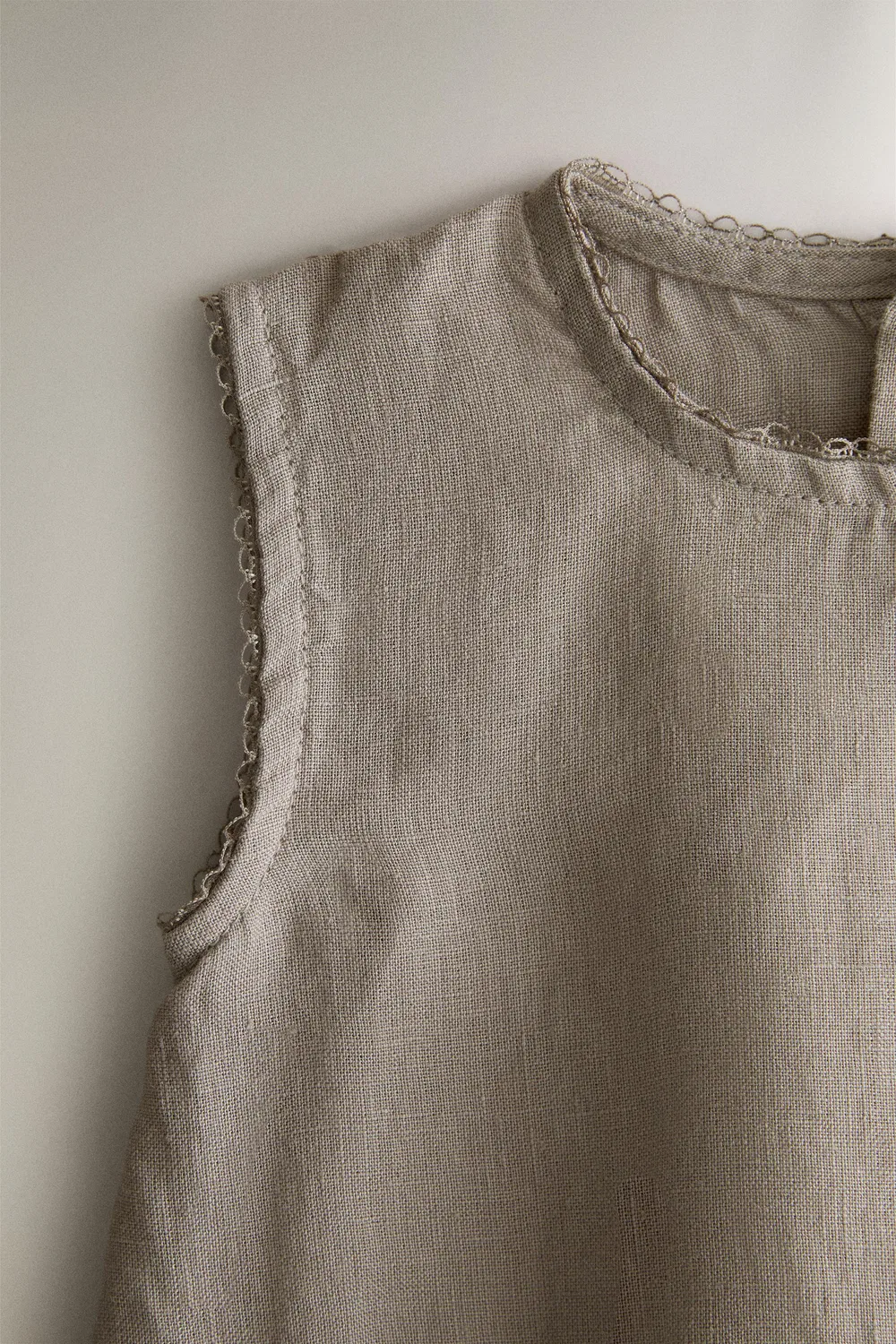 Детский боди из льна ZARA, Grey — фото 3