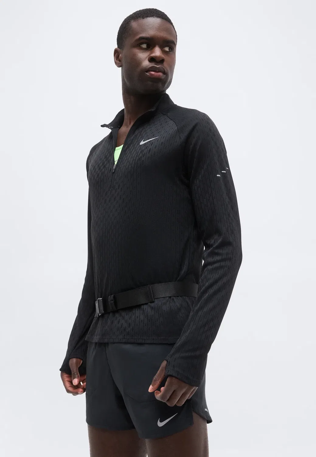Stride - футболка с длинными рукавами Nike Performance, Black — фото 4