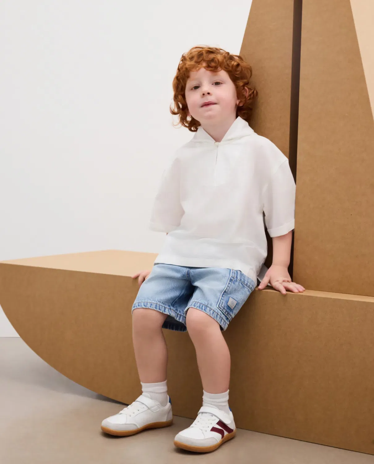 Детская рубашка для мальчиков с капюшоном Kids El Corte Inglés, Blanco Roto