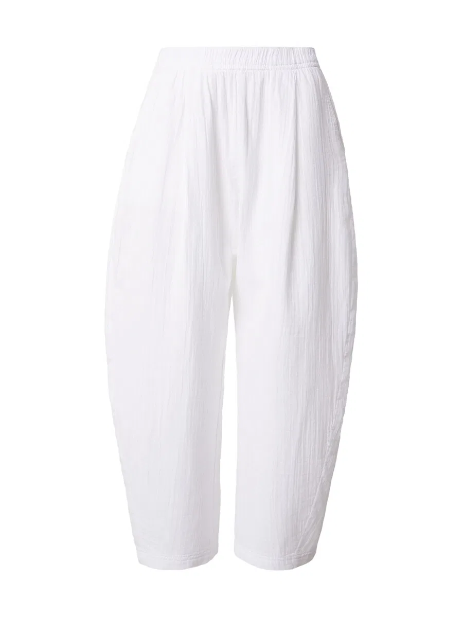Брюки GAP Barrel Pleat-Front белого цвета со складками спереди