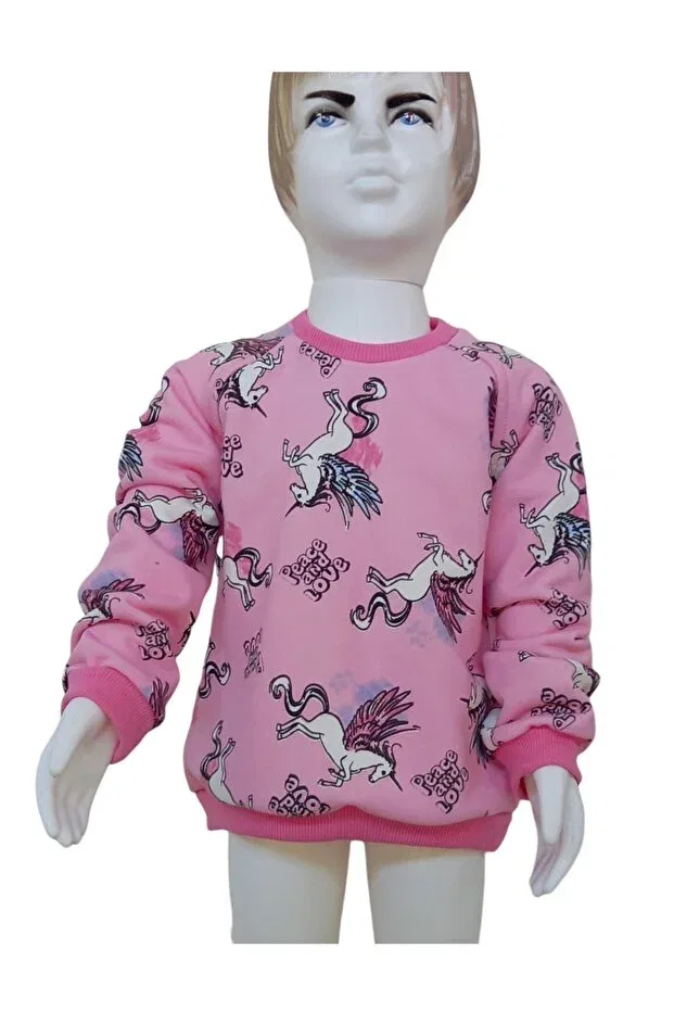 Детские свитшот для мальчиков с принтом Mavi Kirpi Baby Style, Pink