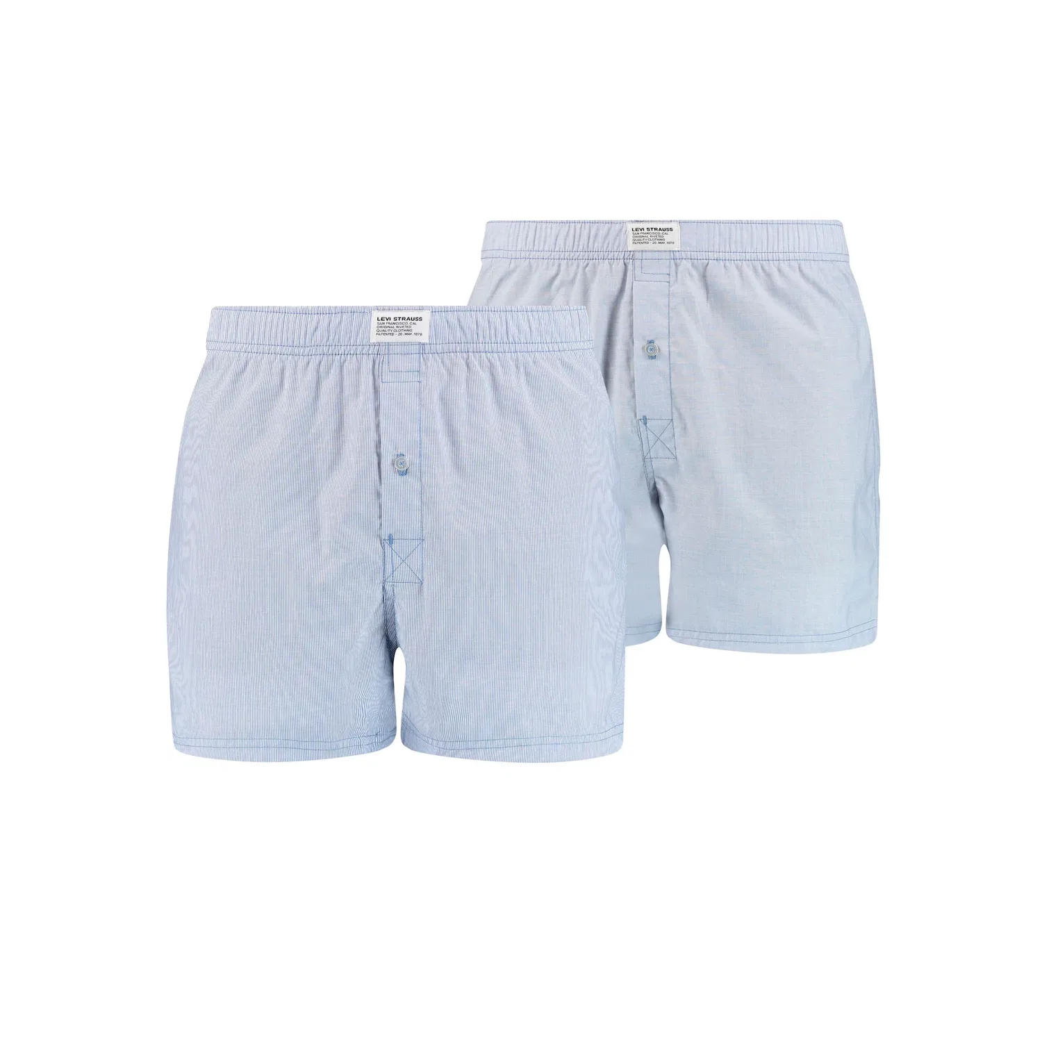 Мужские боксеры 2-шт с логотипом Levi's, Light Blue