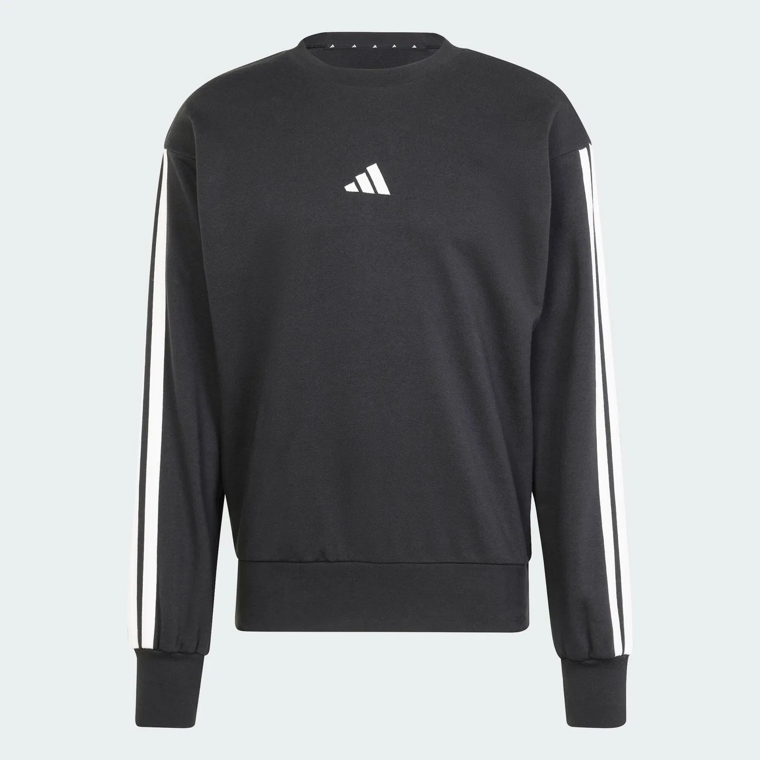 Женский свитшот с принтом Essentials 3-Streifen French Terry Adidas, Цвет: Schwarz Weiss — фото 2