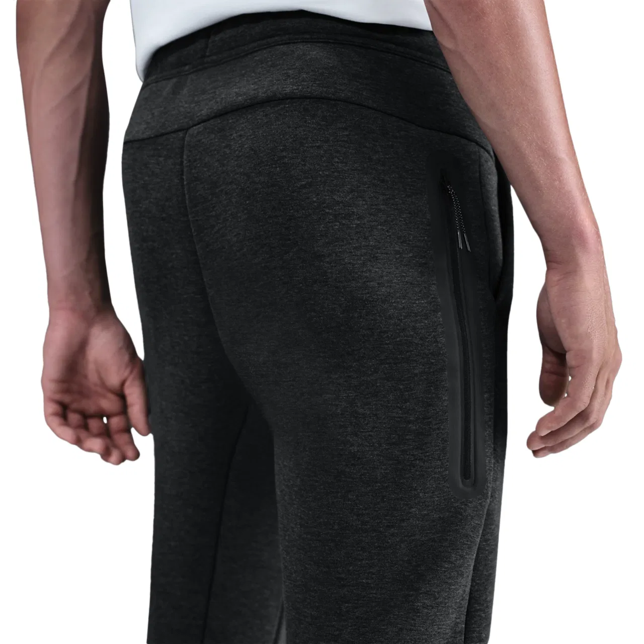 Мужские брюки Tech Fleece Nike, цвет Black/Black Heather — фото 2