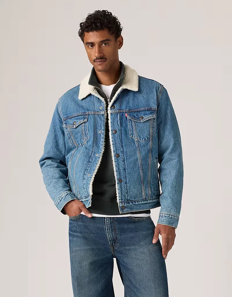 Куртка-тракер sherpa type iii из вельвета Levi's, синий