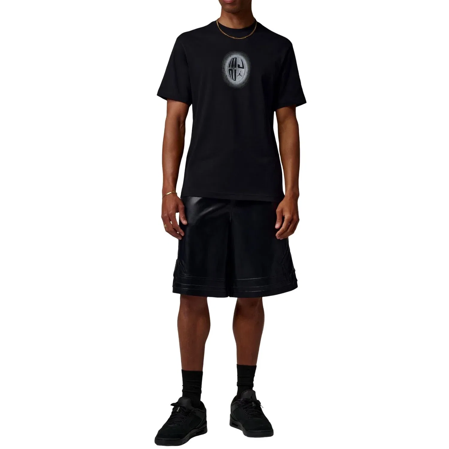 Мужская футболка с принтом Air Jordan T-Shirt, черный — фото 2